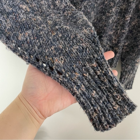 [Madewell] Women's Gray Speckled Pink Pullover Sweater Wool Blend - Picture 4 of 8